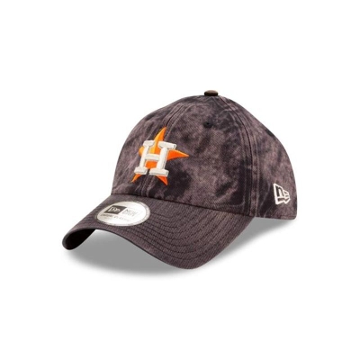 Blue Houston Astros Hat - New Era MLB Hand Brush Wash Casual Classic Adjustable Caps USA2354780